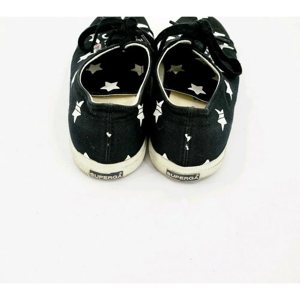 Superga Star Print Canvas Sneakers Casual Walking Shoe 6.5 - Picture 4 of 5